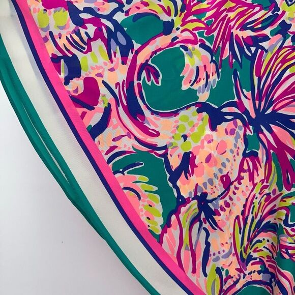 Lilly Pulitzer Women’s Letti Silk Caftan in Safari Sighted Silk Tunic Length Blo - Picture 8 of 10